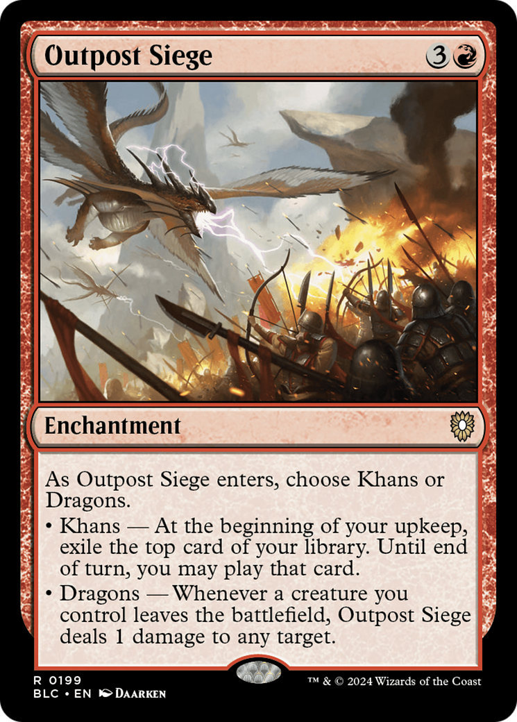 Outpost Siege (BLC-199) - Bloomburrow Commander