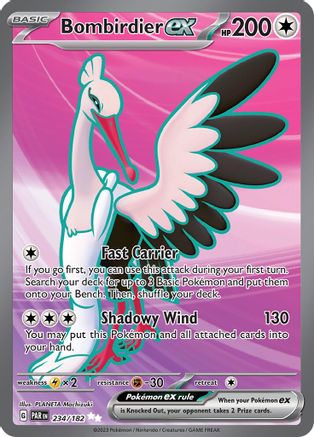 Bombirdier ex 234/182  - Holofoil SV04 Paradox Rift - Ultra Rare