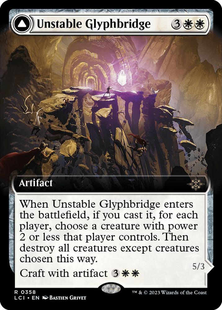 Unstable Glyphbridge (Extended Art) / Rare / LCI