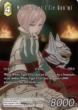 White Tiger l'Cie Qun'mi (Full Art) (21-076C) - Beyond Destiny Foil