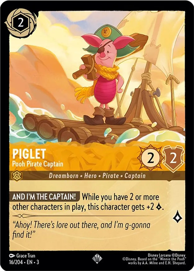 Piglet - Pooh Pirate Captain / Super Rare / LOR3