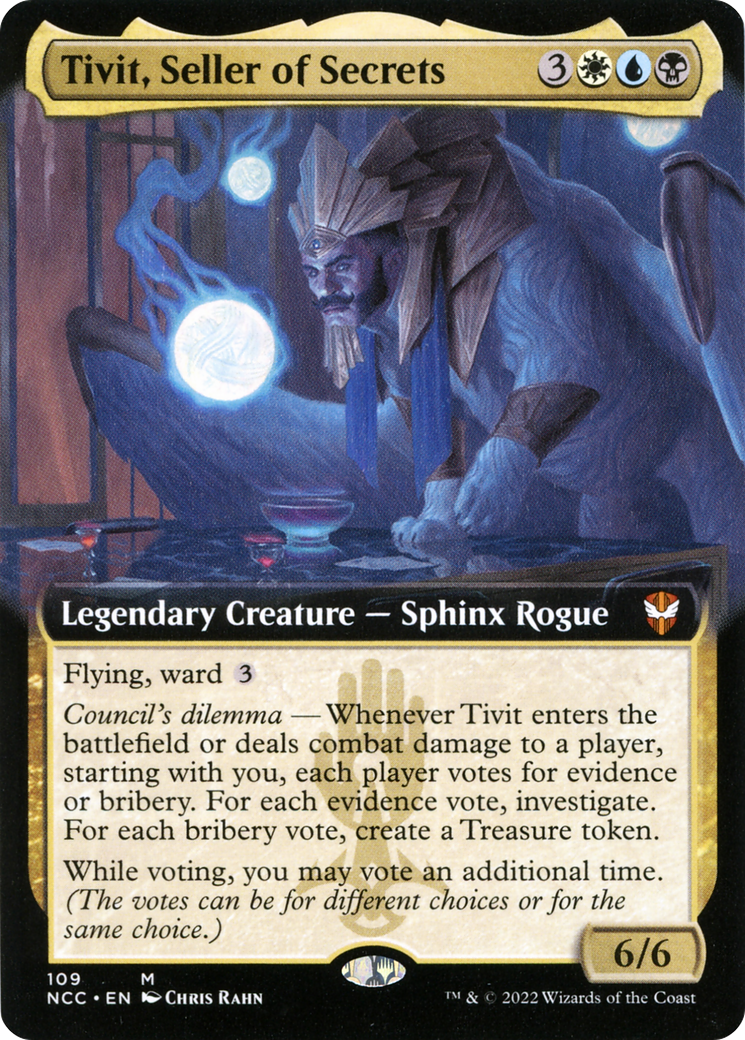 Tivit, Seller of Secrets (NCC-109) - New Capenna Commander: (Extended Art)