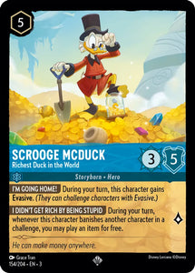 Scrooge McDuck - Richest Duck in the World / Super Rare / LOR3 (FOIL)