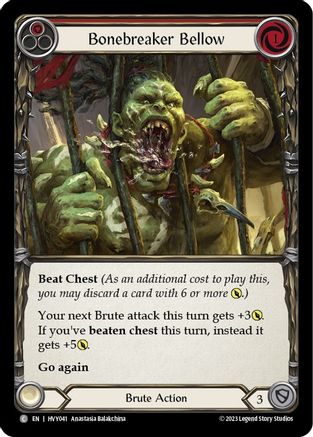 Bonebreaker Bellow (Red) (HVY041) - Heavy Hitters Rainbow Foil