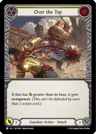 Over the Top (Yellow) (HVY066) - Heavy Hitters Rainbow Foil