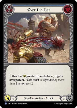 Over the Top (Blue) (HVY067) - Heavy Hitters Rainbow Foil