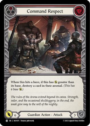 Command Respect (Red) (HVY071) - Heavy Hitters Rainbow Foil