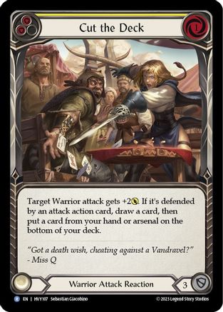 Cut the Deck (Yellow) (HVY107) - Heavy Hitters Rainbow Foil