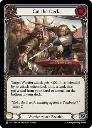 Cut the Deck (Blue) (HVY108) - Heavy Hitters Rainbow Foil