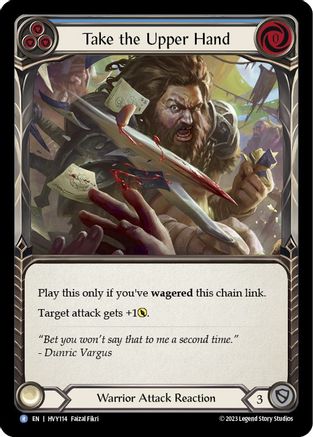 Take the Upper Hand (Blue) (HVY114) - Heavy Hitters Rainbow Foil