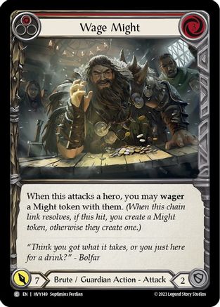 Wage Might (Red) (HVY149) - Heavy Hitters Rainbow Foil