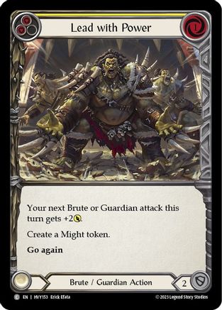 Lead with Power (Yellow) (HVY153) - Heavy Hitters Rainbow Foil