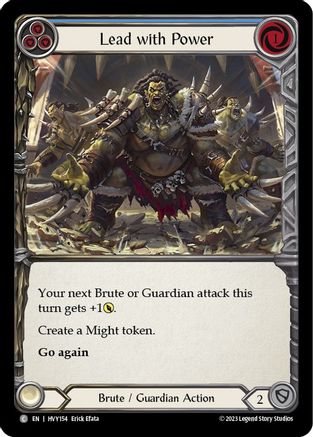 Lead with Power (Blue) (HVY154) - Heavy Hitters Rainbow Foil