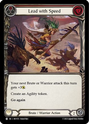 Lead with Speed (Red) (HVY172) - Heavy Hitters Rainbow Foil