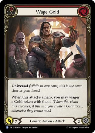 Wage Gold (Red) (HVY216) - Heavy Hitters Rainbow Foil
