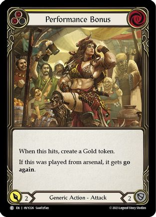 Performance Bonus (Yellow) (HVY226) - Heavy Hitters Rainbow Foil