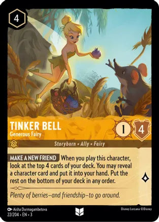 Tinker Bell - Generous Fairy / Uncommon / LOR3