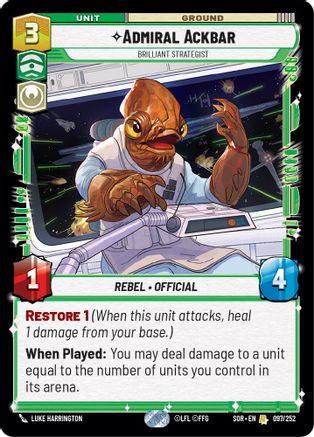 Admiral Ackbar - Brilliant Strategist (097/252) - Spark of Rebellion