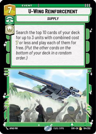 U-Wing Reinforcement (104/252) - Spark of Rebellion Foil
