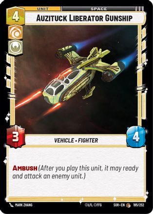 Auzituck Liberator Gunship (195/252) - Spark of Rebellion Foil