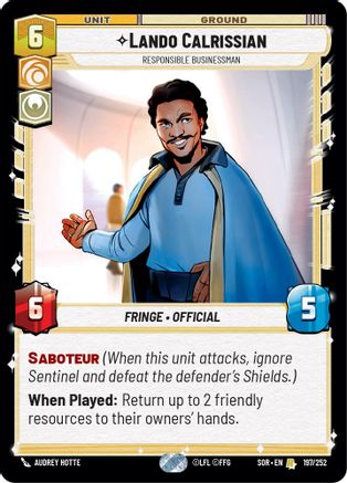 Lando Calrissian - Responsible Businessman (197/252) - Spark of Rebellion