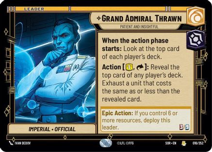 Grand Admiral Thrawn - Patient and Insightful (016/252) - Spark of Rebellion