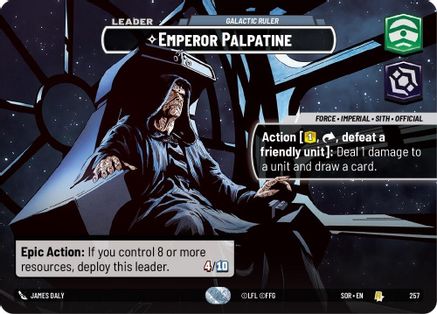 Emperor Palpatine - Galactic Ruler (Showcase) (257) - Spark of Rebellion Foil
