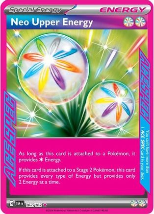 Neo Upper Energy 162/162  - Holofoil SV05 Temporal Forces - ACE SPEC Rare