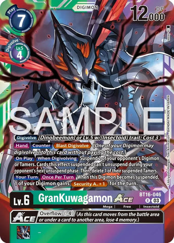 GranKuwagamon Ace / Rare / BT16