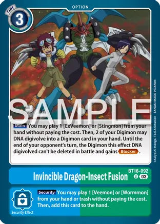 Invincible Dragon-Insect Fusion / Uncommon / BT16