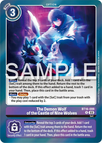 The Demon Wolf of the Castle of Nine Wolves / Rare / BT16