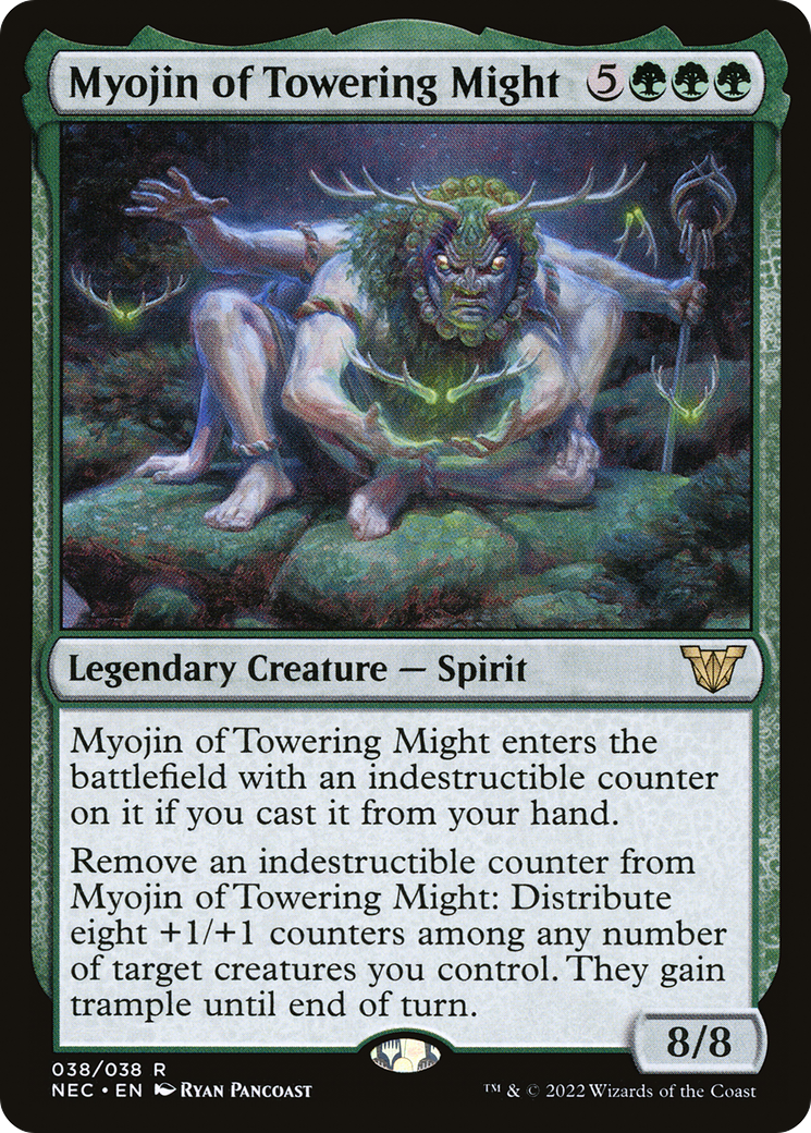 Myojin of Towering Might (NEC-038) - Neon Dynasty Commander Foil