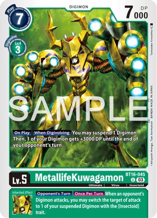 MetallifeKuwagamon (BT16-045) - Beginning Observer