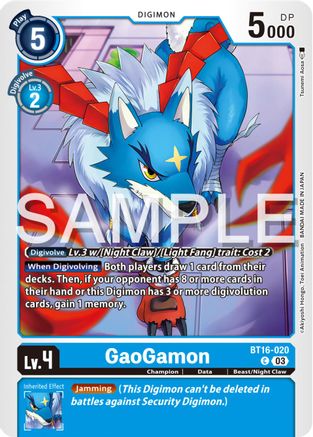 GaoGamon (BT16-020) - Beginning Observer