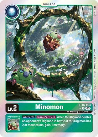 Minomon (Box Promotion Pack: Beginning Observer) (BT16-004) - Beginning Observer Foil