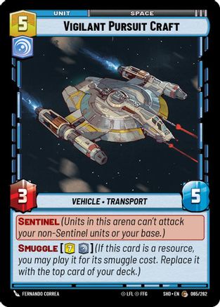 Vigilant Pursuit Craft (065/262) - Shadows of the Galaxy Foil