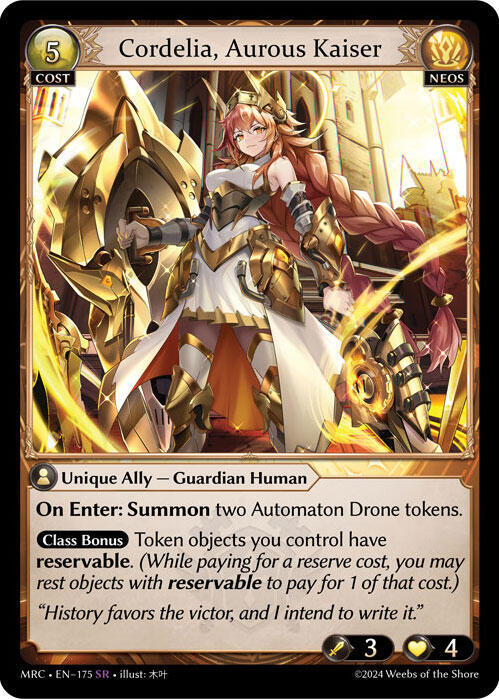 Cordelia, Aurous Kaiser / Super Rare / MRC