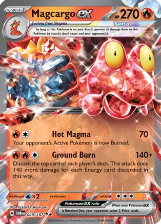 Magcargo ex - 029/167 / Double Rare / TWM
