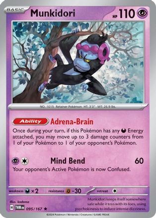 Munkidori 095/167  - Holofoil SV06 Twilight Masquerade - Rare
