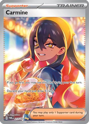 Carmine 217/167  - Holofoil SV06 Twilight Masquerade - Special Illustration Rare