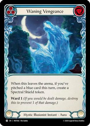 Waning Vengeance (Blue) (MST042) - Part the Mistveil Rainbow Foil