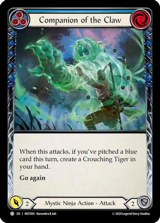 Companion of the Claw (Blue) (MST059) - Part the Mistveil