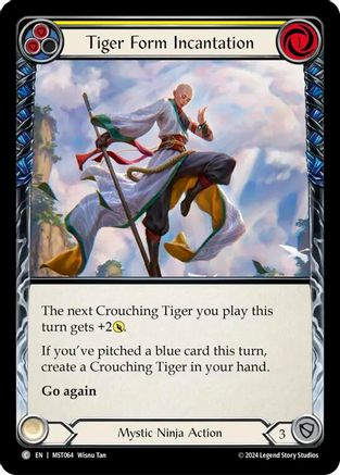 Tiger Form Incantation (Yellow) (MST064) - Part the Mistveil Rainbow Foil