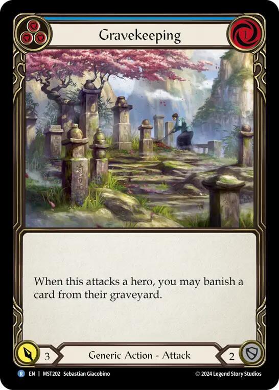 Gravekeeping (BLUE) / Rare / MST (FOIL)