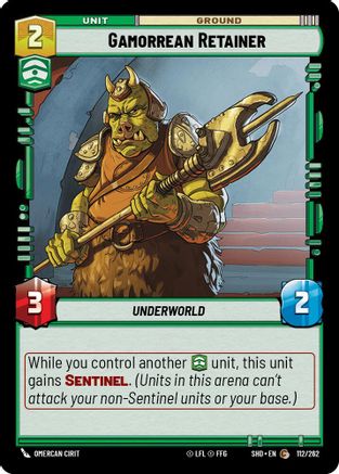 Gamorrean Retainer (112/262) - Shadows of the Galaxy Foil