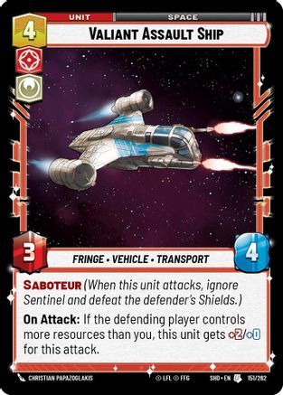 Valiant Assault Ship (151/262) - Shadows of the Galaxy Foil
