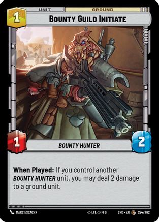 Bounty Guild Initiate (254/262) - Shadows of the Galaxy Foil