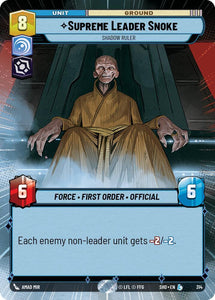 Supreme Leader Snoke - Shadow Ruler (Hyperspace) / Legendary / SHD