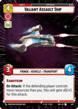 Valiant Assault Ship (Hyperspace) (420) - Shadows of the Galaxy