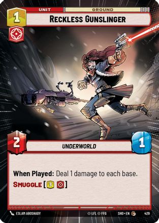 Reckless Gunslinger (Hyperspace) (429) - Shadows of the Galaxy Foil